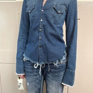 Women's Denim Button Down Shirt